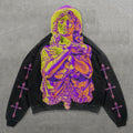 Sharpgentsstore Saint Cross Print Long Sleeve Hoodie