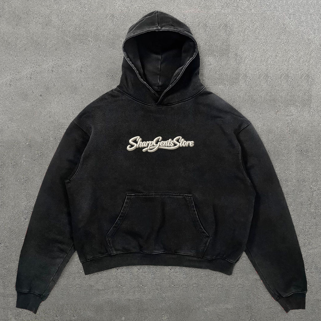 Sharpgentsstore Saint Cross Print Long Sleeve Hoodie