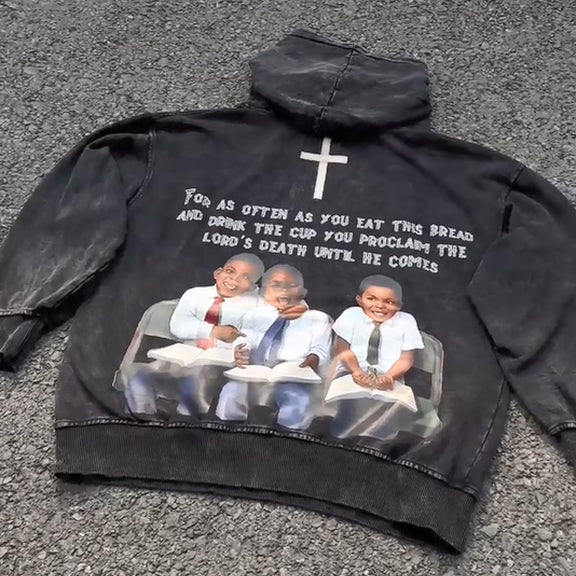 Sharpgentsstore Queen Retro Washed Hoodie